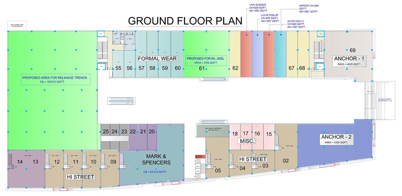 RahulRaj Mall Ground Floor Plan