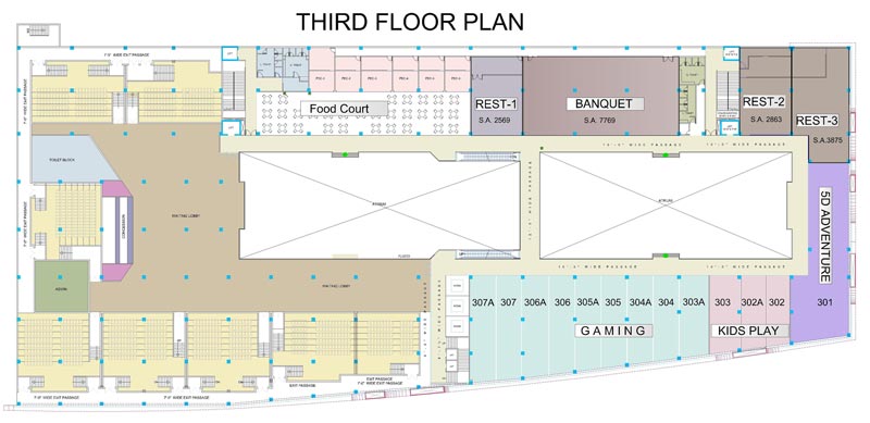 RahulRaj Mall Third Floor Plan